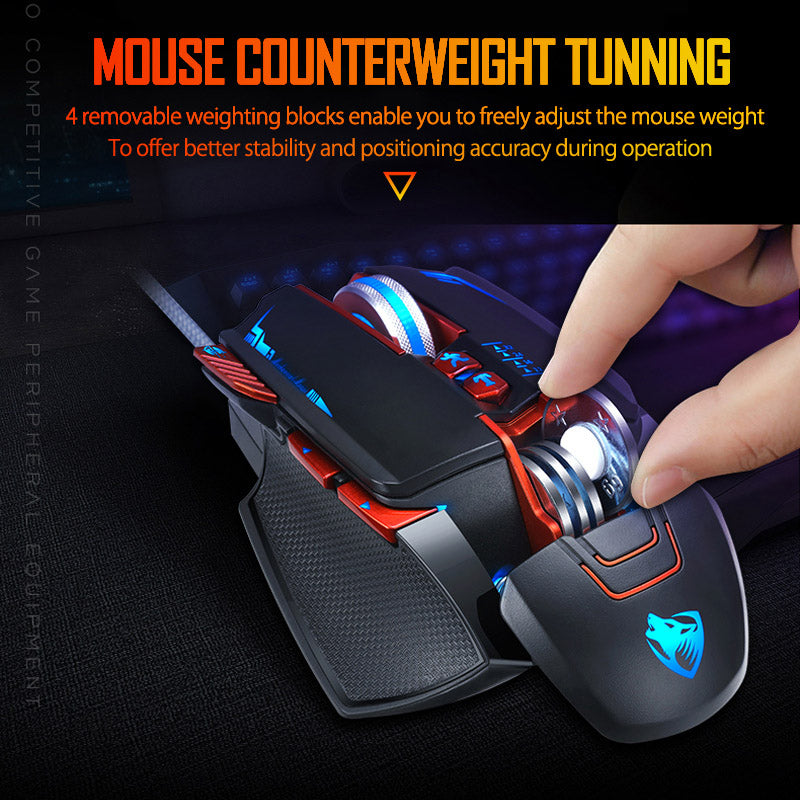 Thunder Wolf V9 Gaming Mouse Ergonomic 