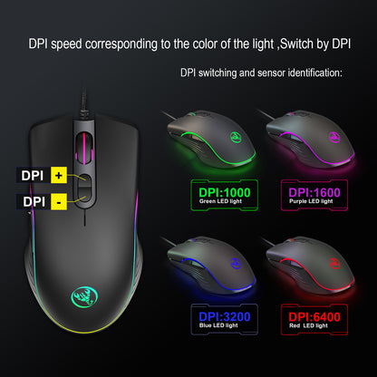 LED RGB Wired Gaming Mouse