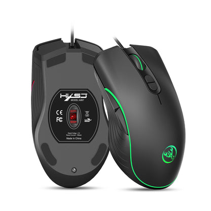 Ergonomic RGB Wired Gaming Mouse
