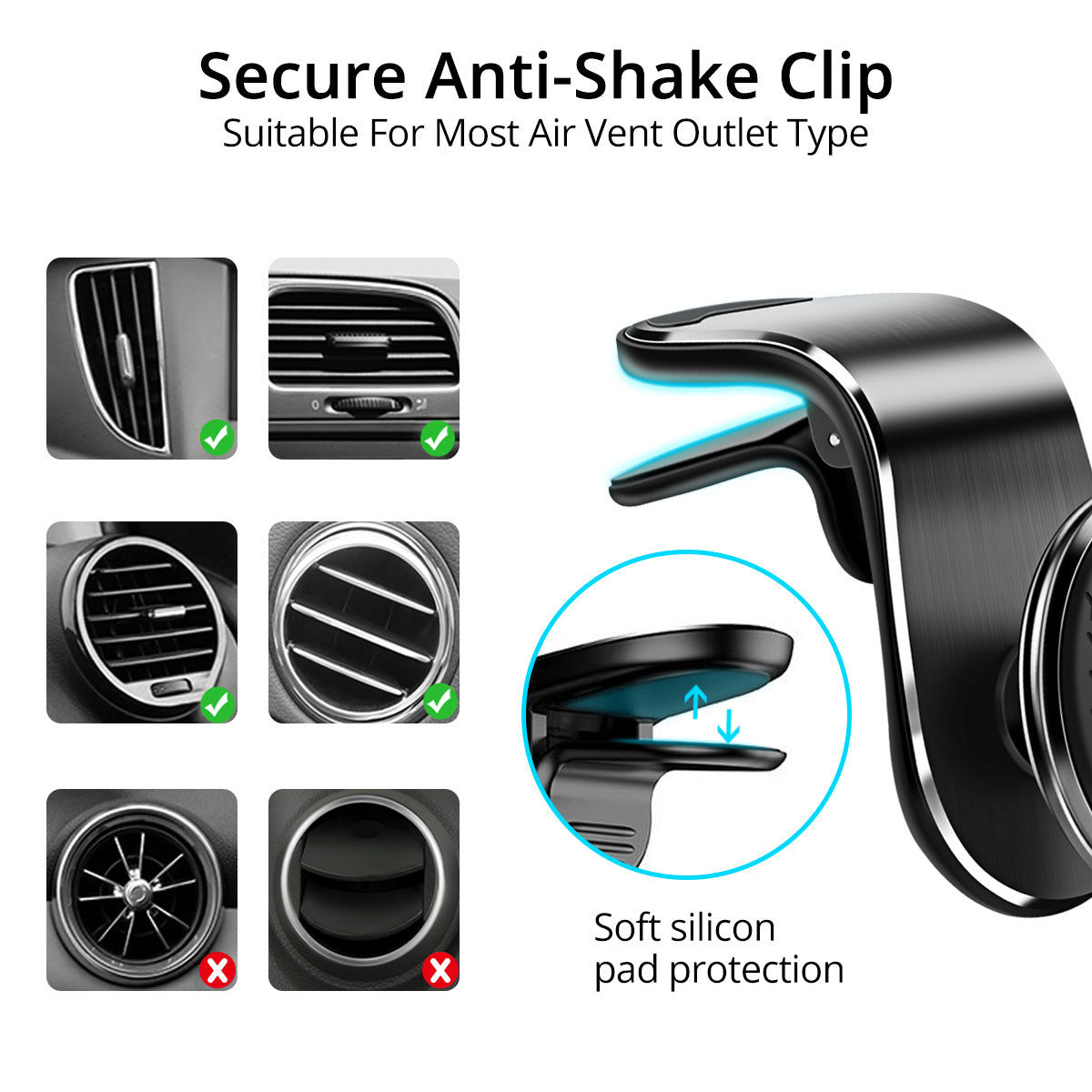 Magnetic Air Vent Car Phone Holder