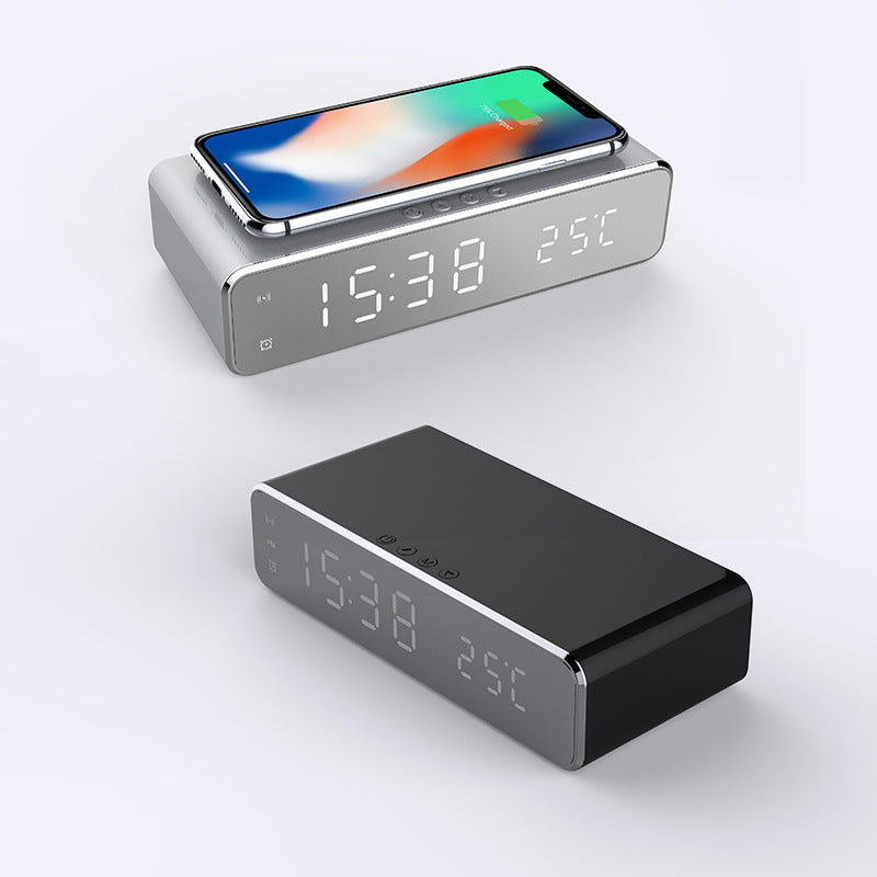 Digital LED Alarm Clock with Wireless Charger