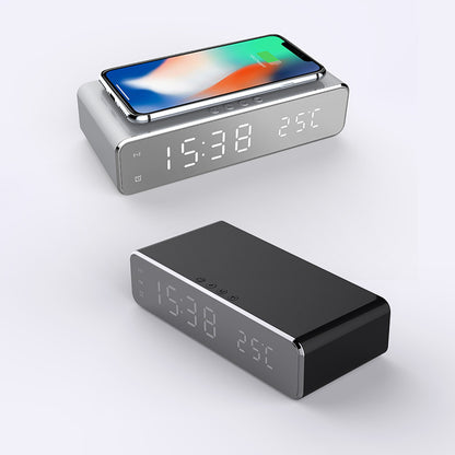 Digital LED Alarm Clock with Wireless Charger