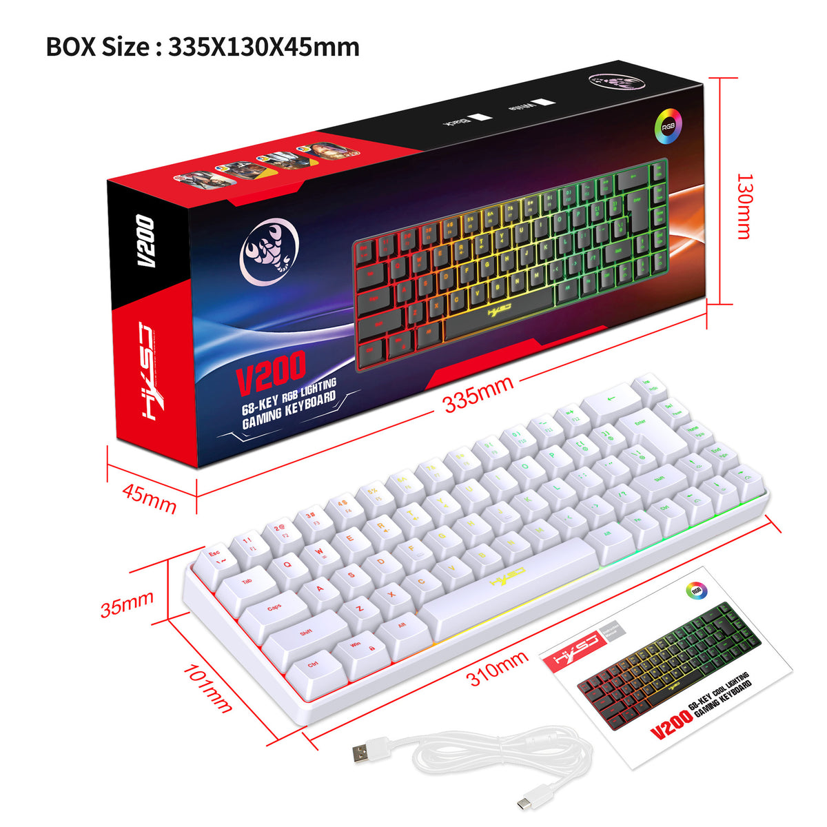 RGB Mechanical Feel Gaming Keyboard